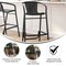 Merrick Lane Lille Restaurant Style Barstool with PE Rattan Seat for Indoor/Outdoor Use